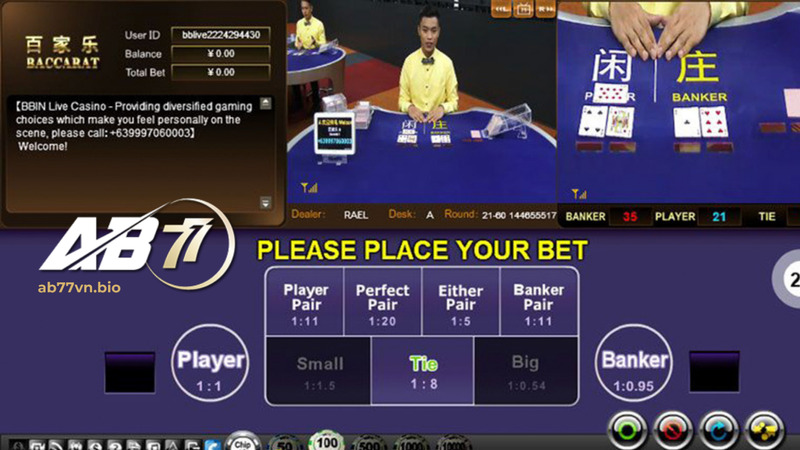 Game bài Baccarat tại BBIN